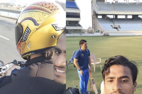 WATCH: MS Dhoni wins hearts after helping young cricketer with bike ride from his training centre