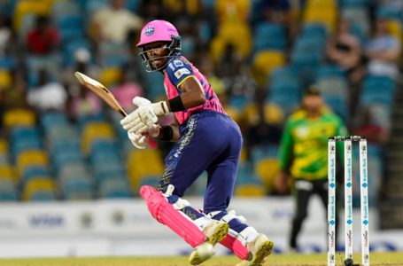 WATCH: Alick Athanaze plays spectacular reverse sweep for huge six in CPL 2023