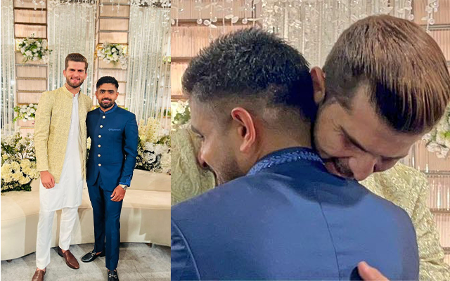  ‘Real romance toh yeh hai’ – Fans react to viral image of Babar Azam hugging Shaheen Afridi at Pakistan pacer’s wedding