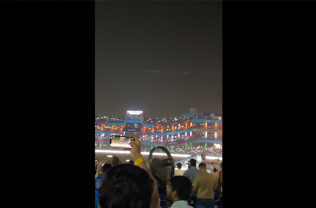 WATCH: Beautiful light show with ‘Maa Tujhe Salaam’ in background in Delhi during match between India and Afghanistan in ODI World Cup 2023