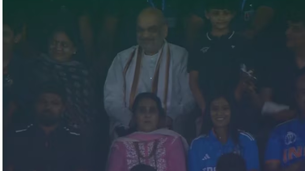  ‘Mota bhai ek baar ..’ – Fans react to Amit Shah watching India vs Pakistan game in ODI World Cup 2023