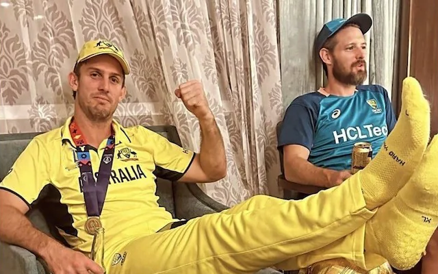  ‘Show some respect’ – Fans react as Mitchell Marsh rests his legs on ODI World Cup trophy after beating India in finals