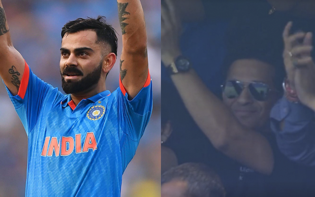 WATCH: Virat Kohli celebrates after he reaches his 50th ODI century against New Zealand in World Cup 2023