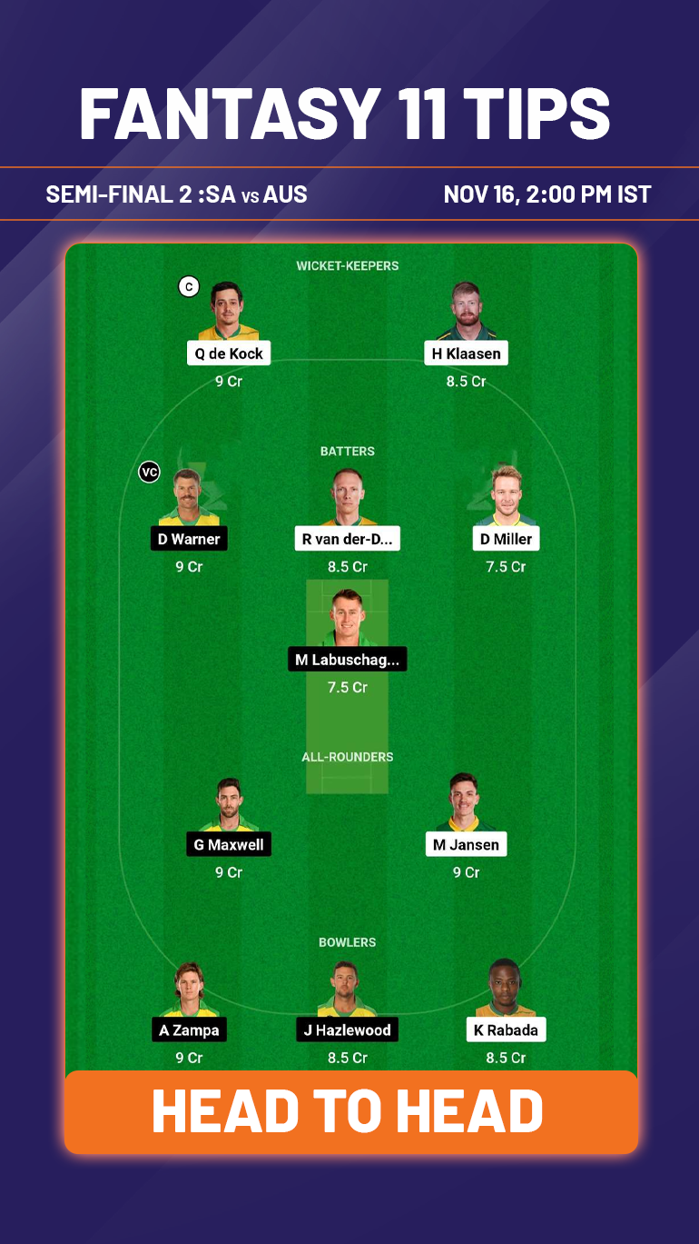 SA vs AUS Dream11