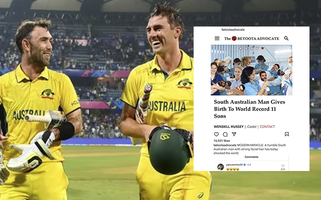  Pat Cummins and Glenn Maxwell ‘Like’ derogatory Instagram post on Team India after their World Cup win