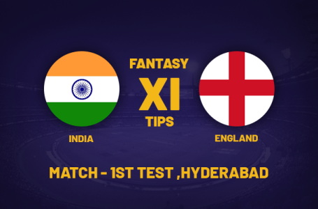 IND vs ENG Dream11 Prediction, Playing XI, Fantasy Team for Today’s 1st Test of England’s tour of India 2024