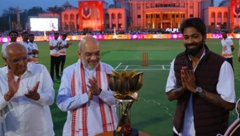  ‘Toh yahan hai asli setting’- Fans react as Hardik Pandya is spotted with Amit Shah at the inauguration of Gandhinagar Lok Sabha Premier League